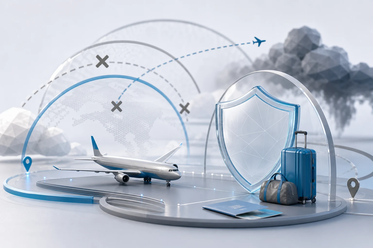 Travel insurance protection for flight disruptions caused by airspace closures