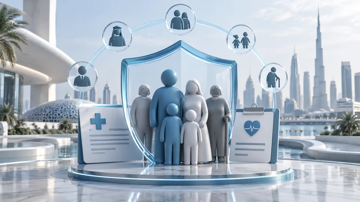 Family health insurance coverage for dependents in the UAE